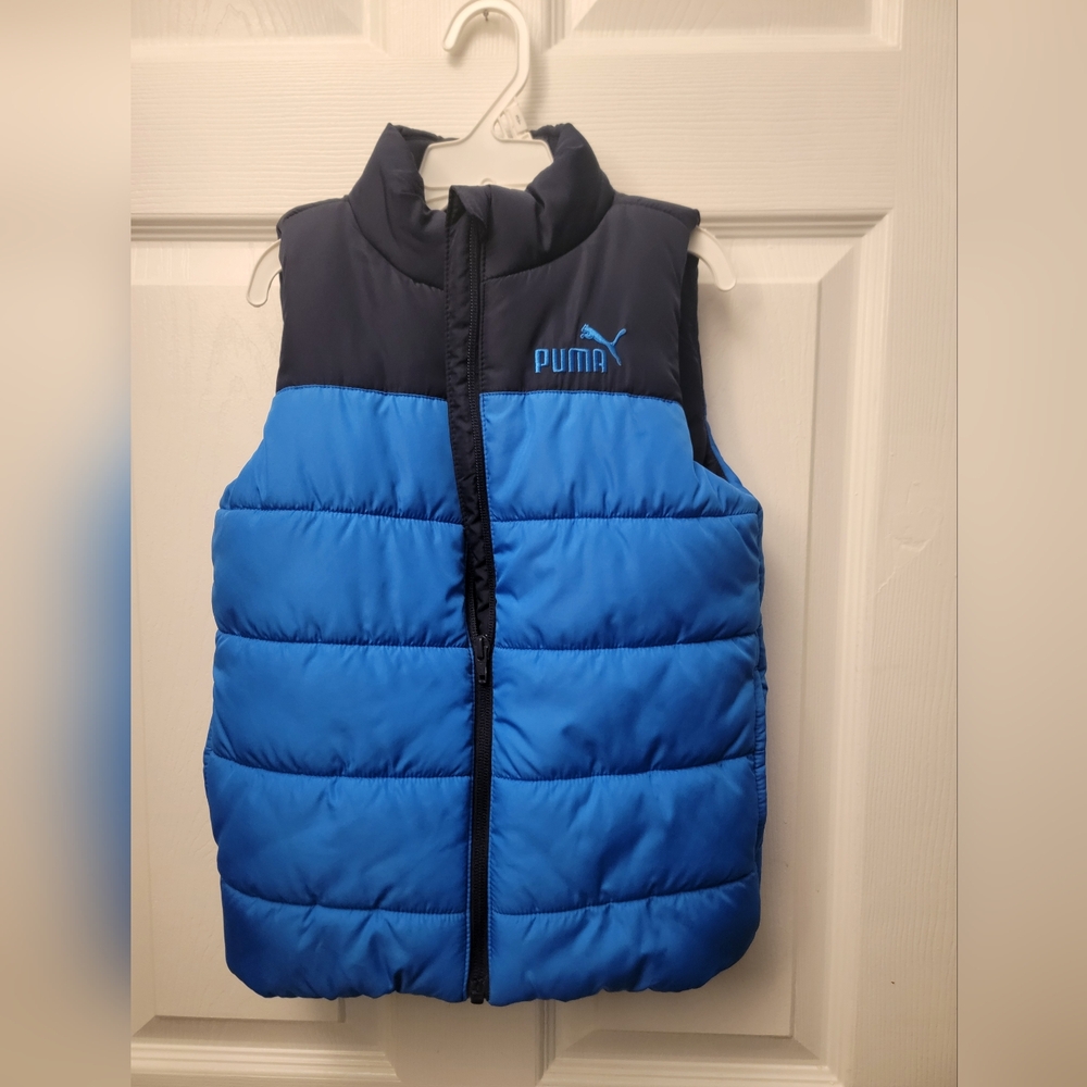 Puma Blue and Black Puffer Vest